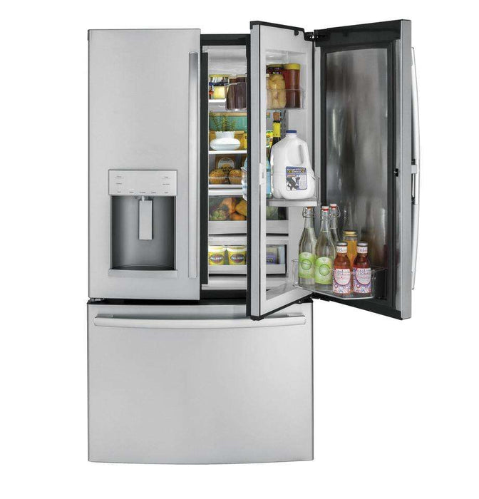 4 door Stainless Steel french door refrigerator with touch screen