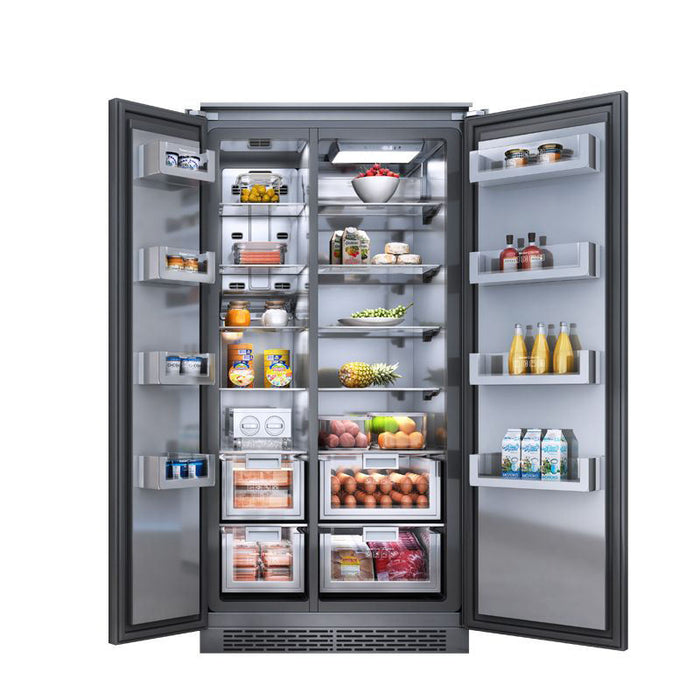 Air-cooled and frost-free Built-in double door refrigerator