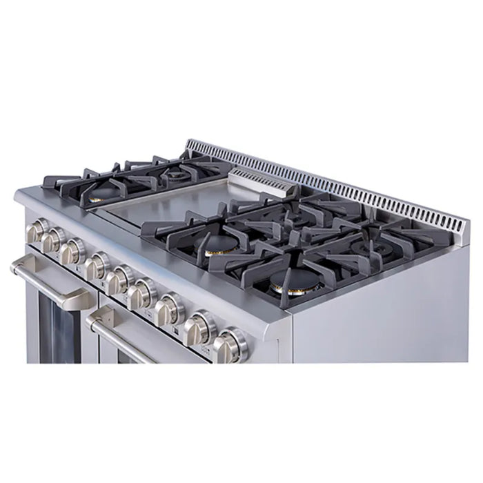 commercial gas range 6 burners stove with griddle / ovens