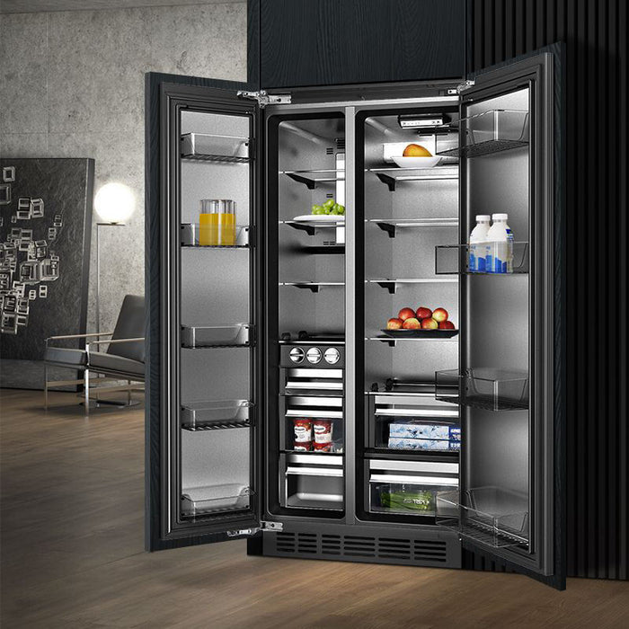 Air-cooled and frost-free Built-in double door refrigerator